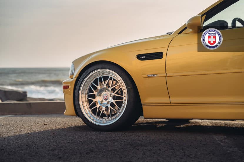Phoenix Yellow BMW M3 with HRE 540 Wheels in Polished Clear