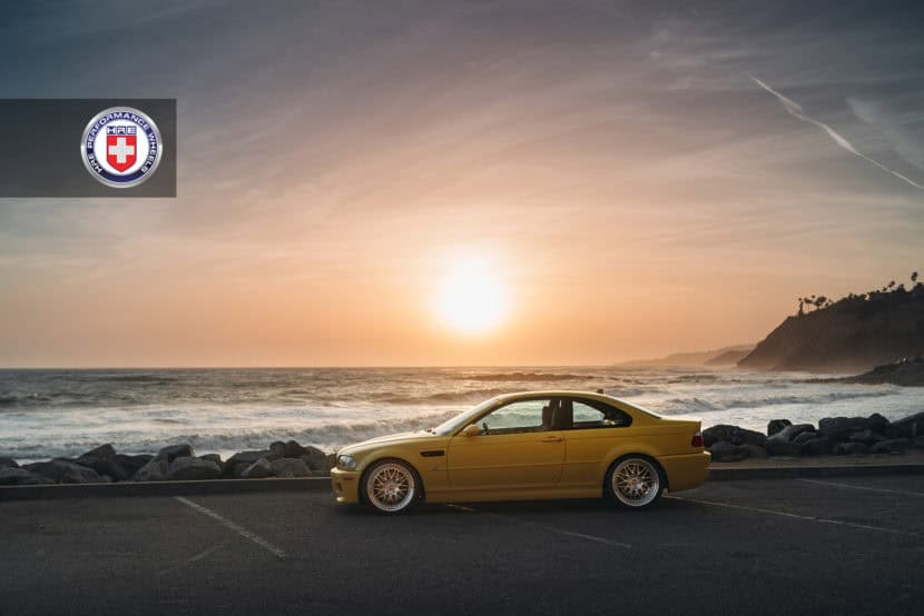 Phoenix Yellow BMW M3 with HRE 540 Wheels in Polished Clear