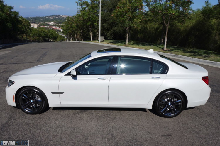 2013 BMW 750Li M Sport painted in Frozen Brilliant White Matte