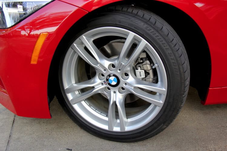 BMW 328d M Sport 18-inch wheels close-up