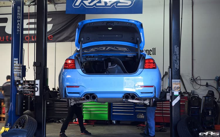 JRZ RS Pro Coilovers Installed On A Yas Marina Blue M4