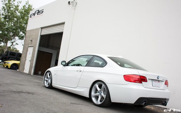 Alpine White BMW E92 335i Gets A Suspension Update