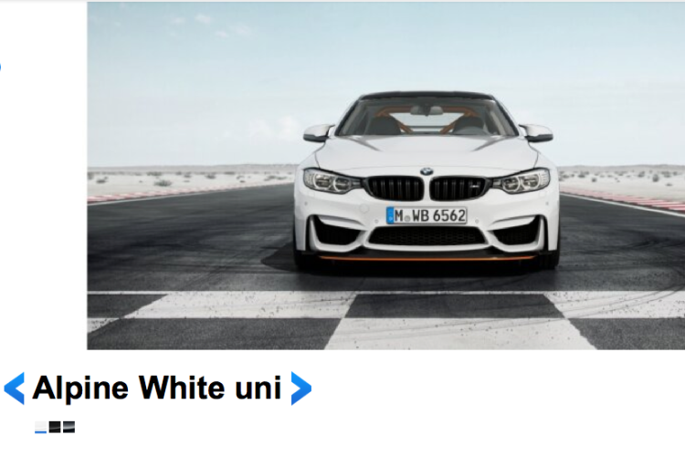 BMW M4 GTS in Alpine White and Black Sapphire