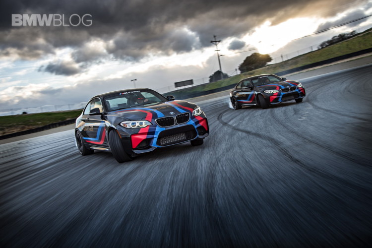 BMW M2 Pace Cars drifting at Laguna Seca
