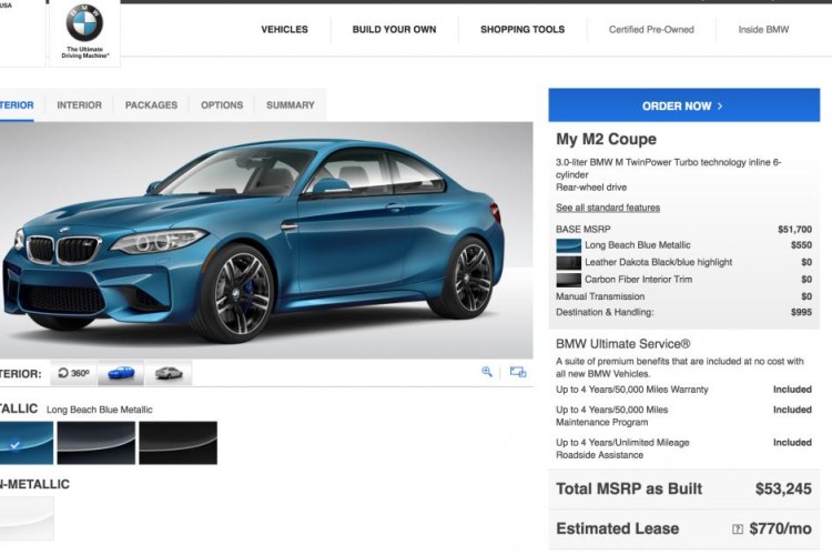 BMW M2 Configurator now on BMWUSA.com