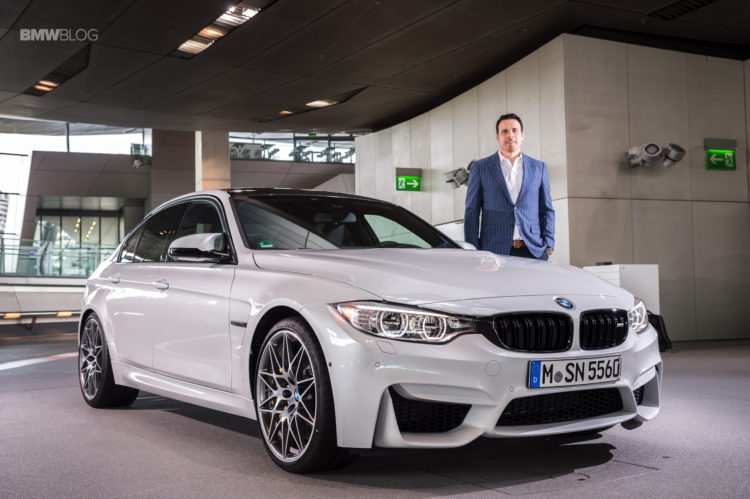 Taking delivery of an F80 M3 at the BMW Welt