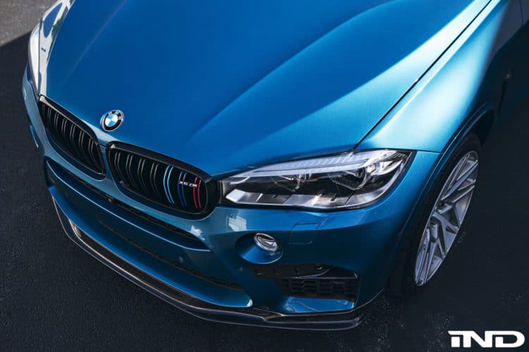 BMW X5 M Gets A Carbon Fiber Front Lip Installed
