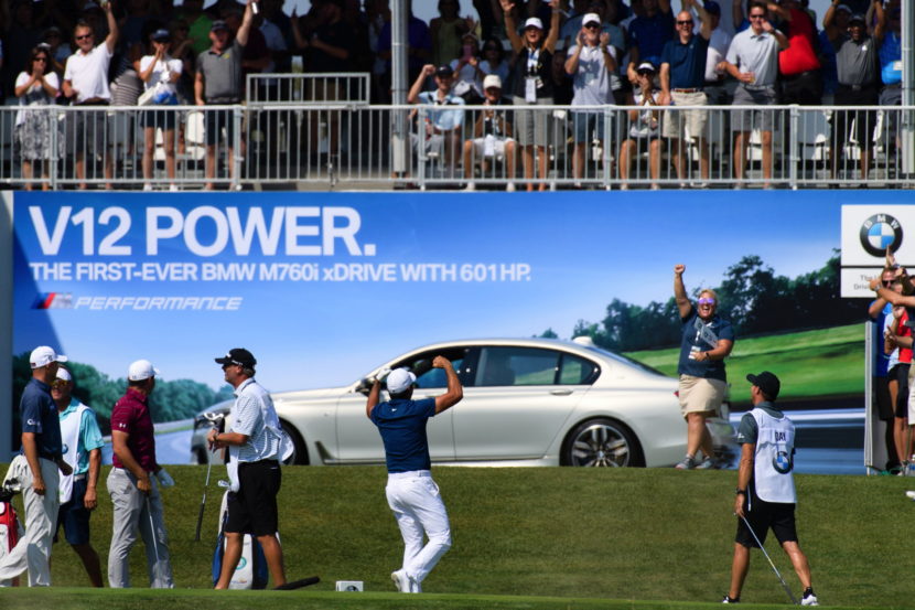Australian Jason Day hits an ace to win a BMW M760i