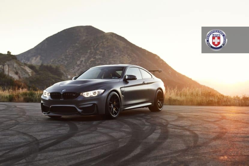 Frozen Dark Gray Metallic BMW M4 GTS with HRE R101 Lightweight Wheels