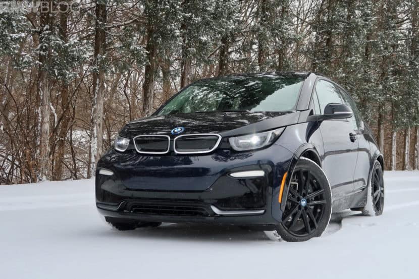BMW i3s in the snow