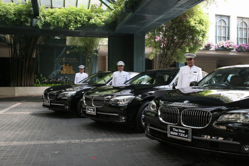 Mandarin Oriental Bangkok offers a BMW 7 Series limousine service
