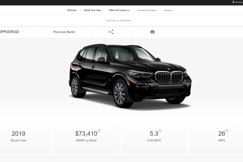 G05 BMW X5 Configurator goes live on BMWUSA website