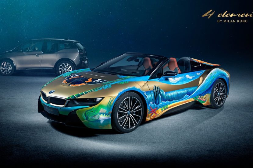 Unofficial Art Car: Milan Kunc designs BMW i8 Roadster 4 Elements