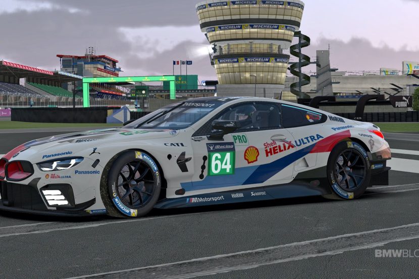 BMW M8 GTE is in action at the first ‘BMW 120 at Le Mans’ on iRacing