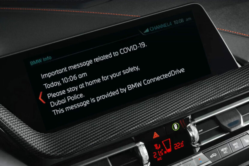 Dubai Polices use BMW ConnectedDrive to inform citizens about COVID-19