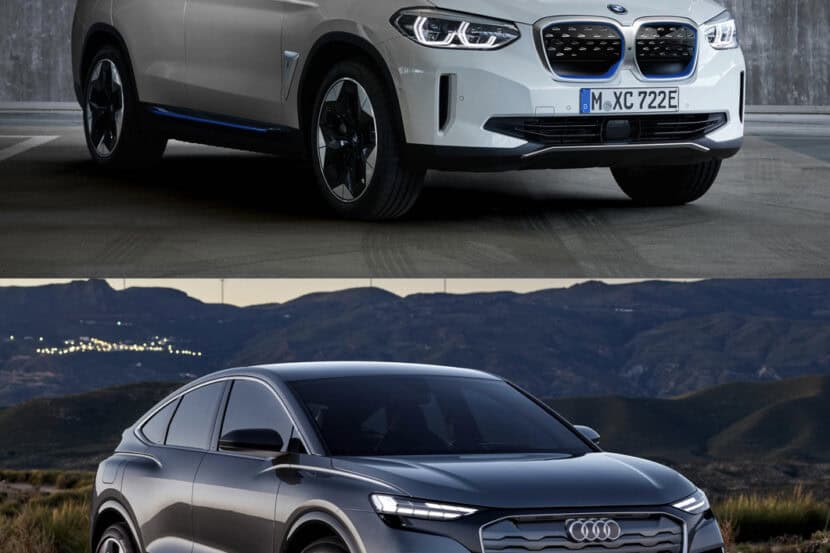 Photo Comparison: BMW iX3 vs Audi Q4 Sportback e-tron Concept