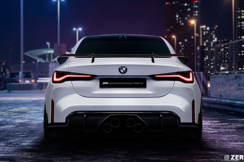 2021 BMW M4 gets rendered again with a new type of exhaust system