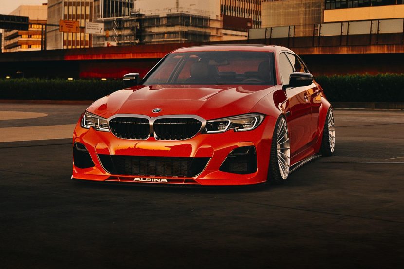 ALPINA B3 Sedan Rendered with a Lowered Widebody Kit