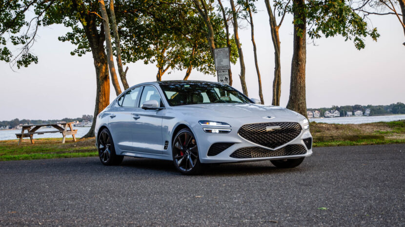 Genesis G70 sedan in white