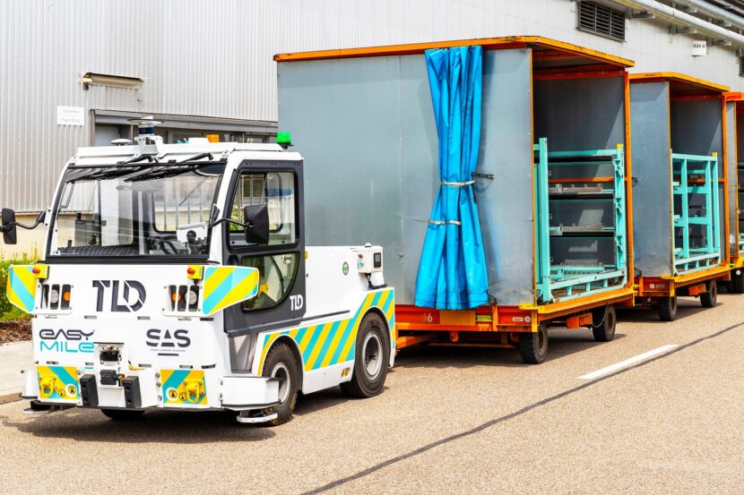 BMW Plant Dingolfing testing autonomous transport systems outside