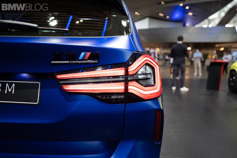 2024 X3 M in blue - rear badge and taillight 