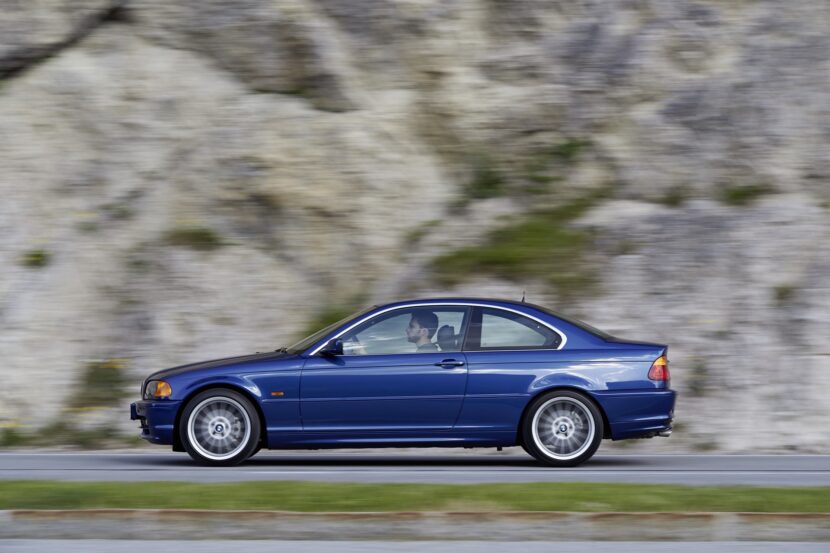 E46 BMW 3 Series driving on the road
