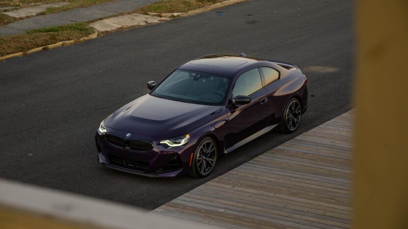 Top view of the BMW M240i Coupe