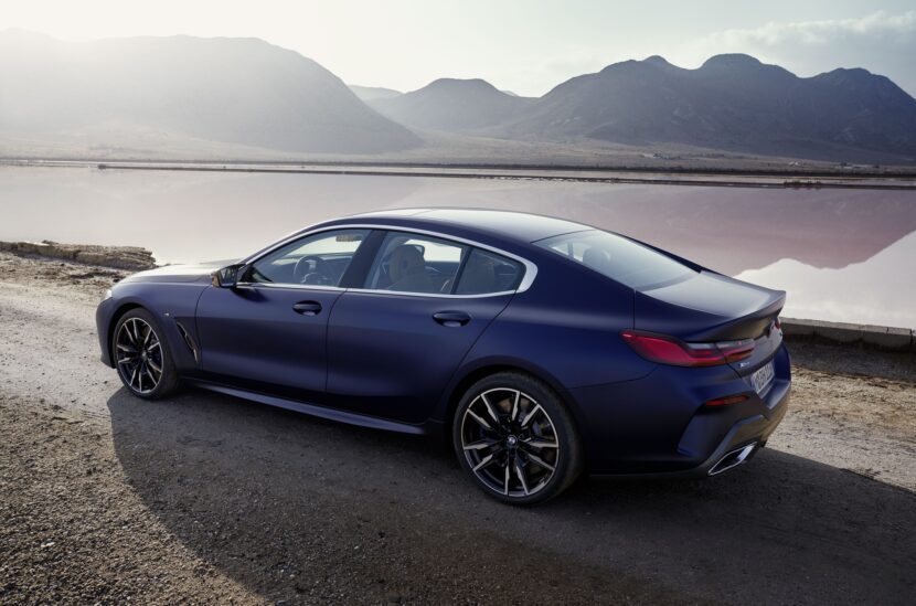 The side view of the BMW 8 Series Gran Coupe