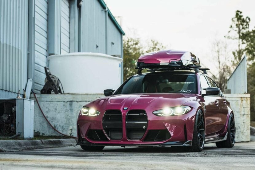 BMW M3 by PSI gets the Vorsteiner grille and Ruby Star color
