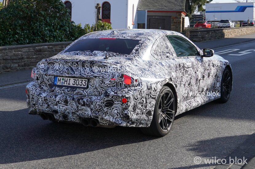 2023 BMW M2 G87 Rear End Exposed, Shows Wide Hips And Big Diffuser