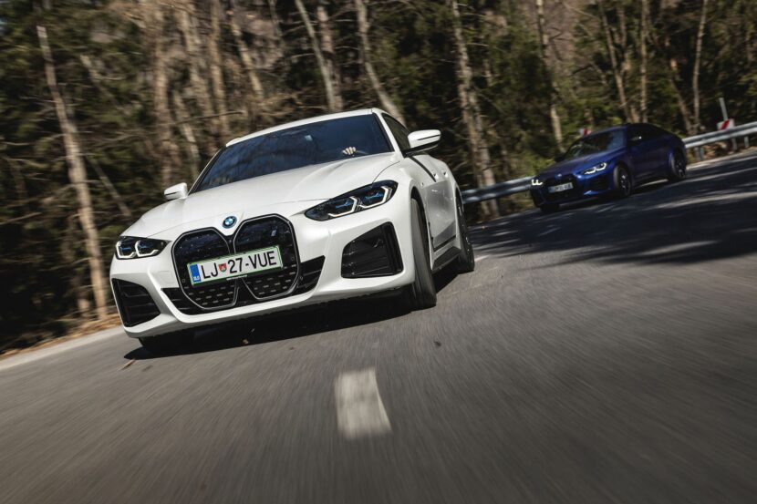 BMW i4 M50 and i4 eDrive40 show their design in new photos