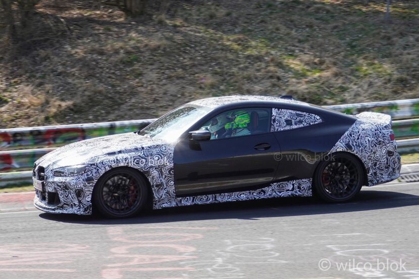 BMW M4 CSL Teaser Shows Carbon Fiber Side Skirts With Red Logo