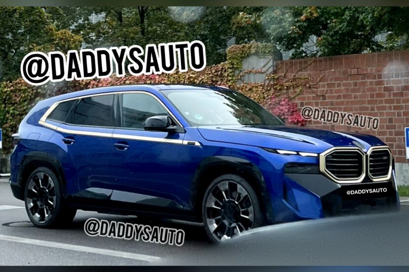 BMW XM in Marina Bay Blue spotted in Germany