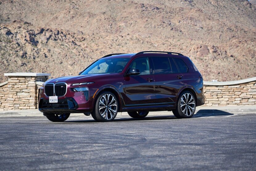 2023 BMW X7 LCI Filmed Flaunting Ametrin Paint, White Merino Leather