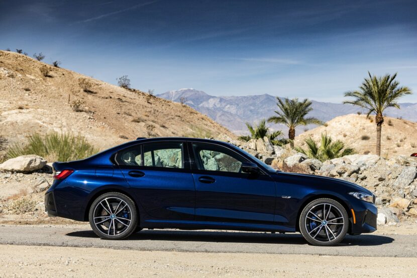 Side view of the BMW 330e