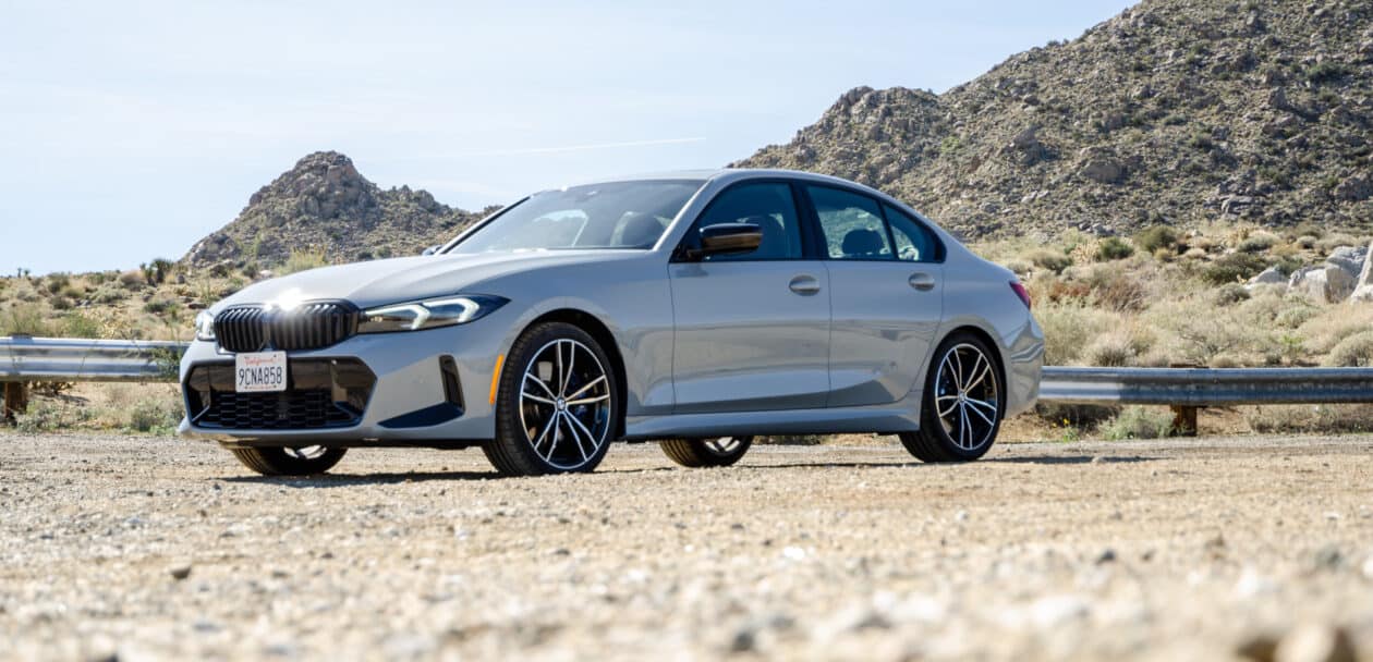 BMW 330i in the desert