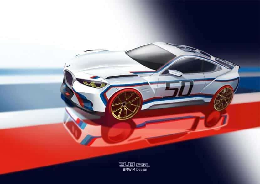 a design sketch of the BMW 3.0 CSL
