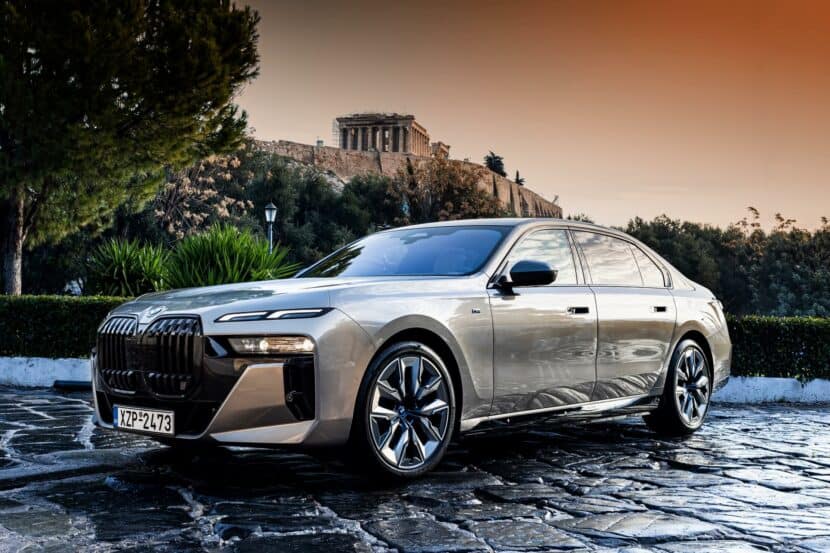 2023 BMW i7 M Sport Pro In Oxid Gray Photographed In Athens