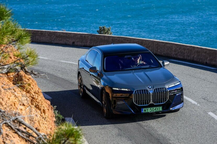 BMW i7 xDrive60 on the road