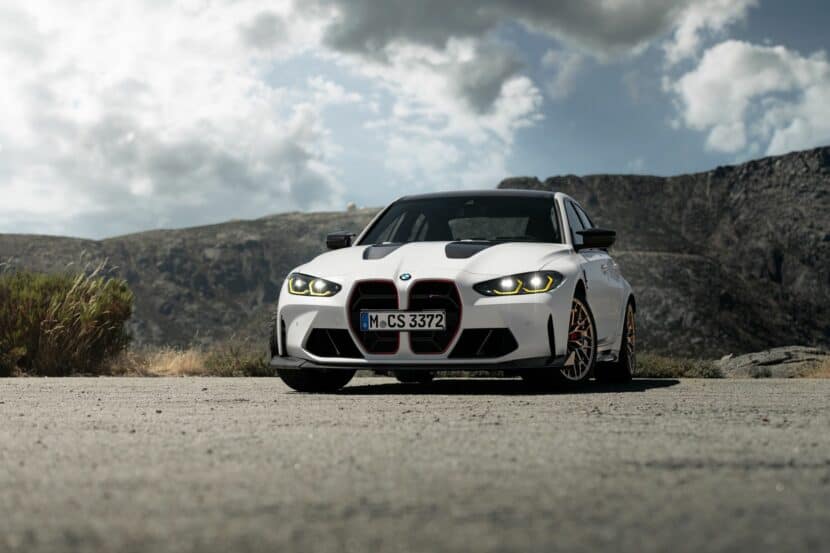 BMW M3 CS Frozen Solid White Filmed Up Close At BMW Welt