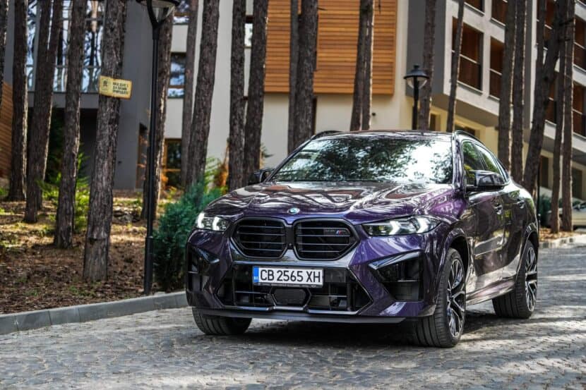 2024 BMW X6 M Competition in Techno Violet rear three-quarter view