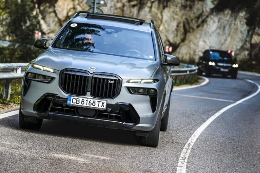 The BMW X7 M60i on the road