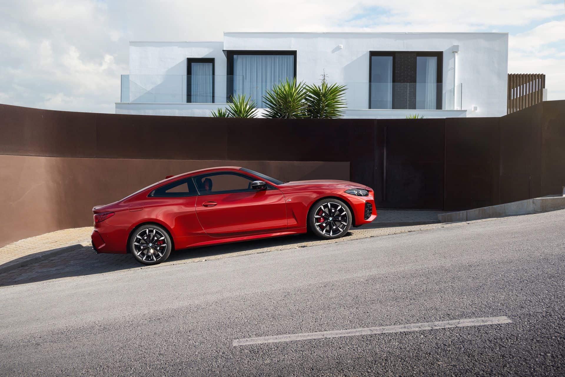 The 2025 BMW 4 Series Coupe in Fire Red