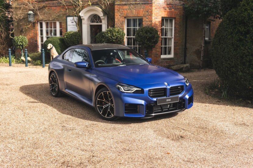 Two BMW M2 Frozen Portimao Blue G87s Pose For The Camera