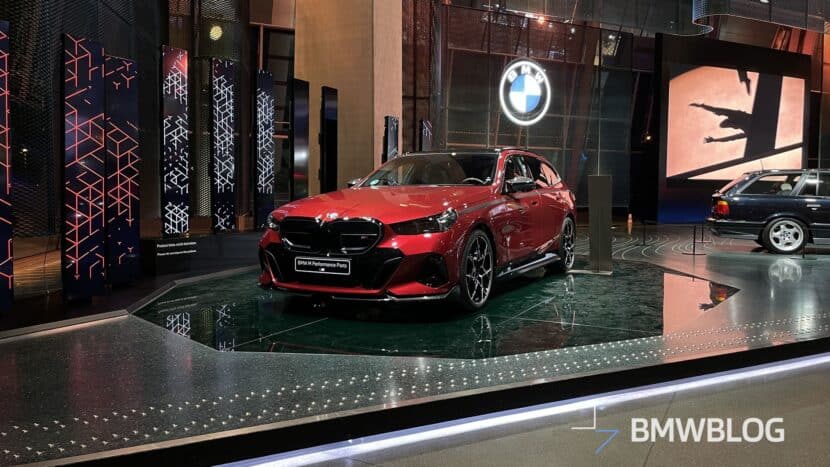 BMW i5 M60 Touring in Fire Red