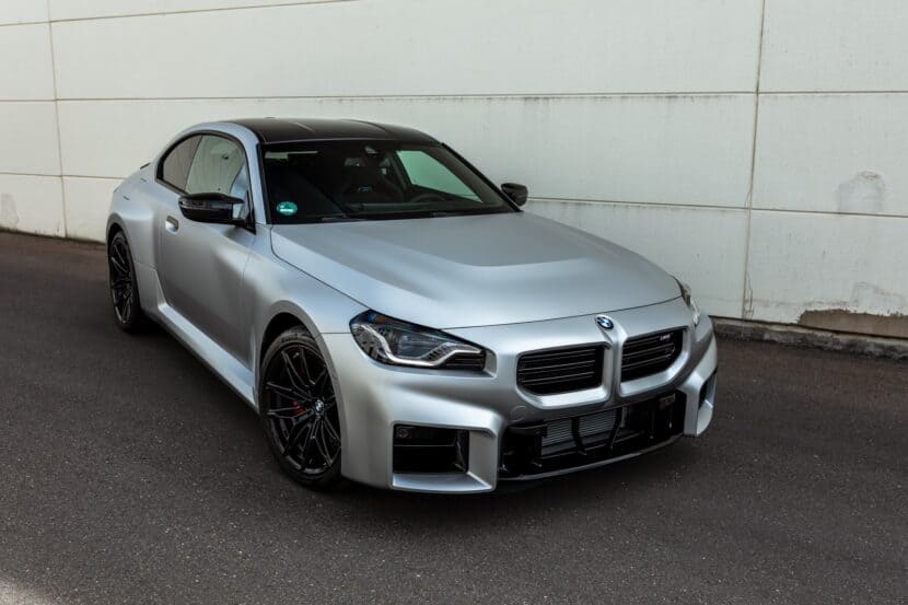 BMW M2 G87 With Satin Silver Wrap Looks Immaculate