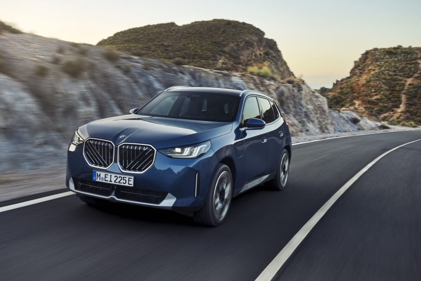 BMW X3 30e xDrive driving on the road