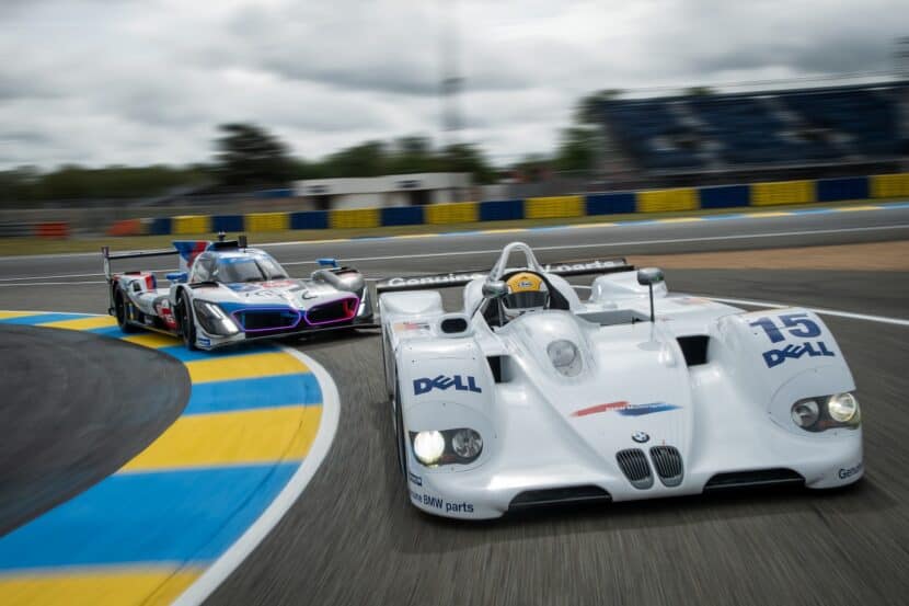 BMW M Hybrid V8 And V12 LMR Pose Together At Le Mans