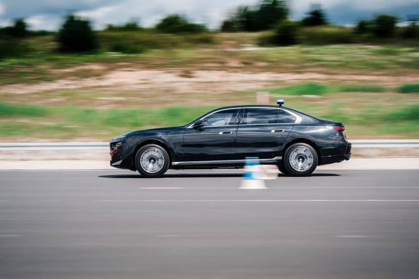 BMW i7 Protection Vehicle on the road