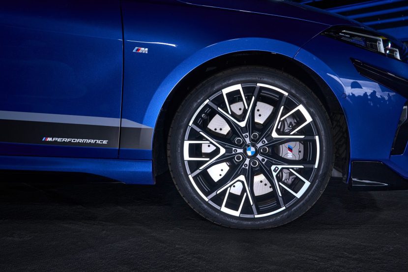 M135 in Portimao Blue with M Performance Parts - wheels and brakes